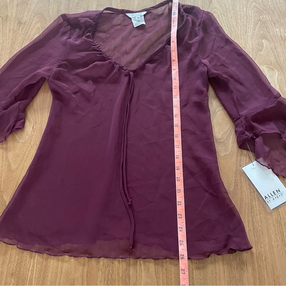 NWT Allen by ABS Sheer top size M - Picture 7 of 12
